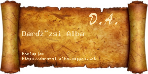 Darázsi Alba névjegykártya